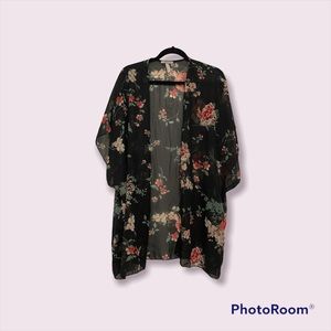 Black sheer Kimono